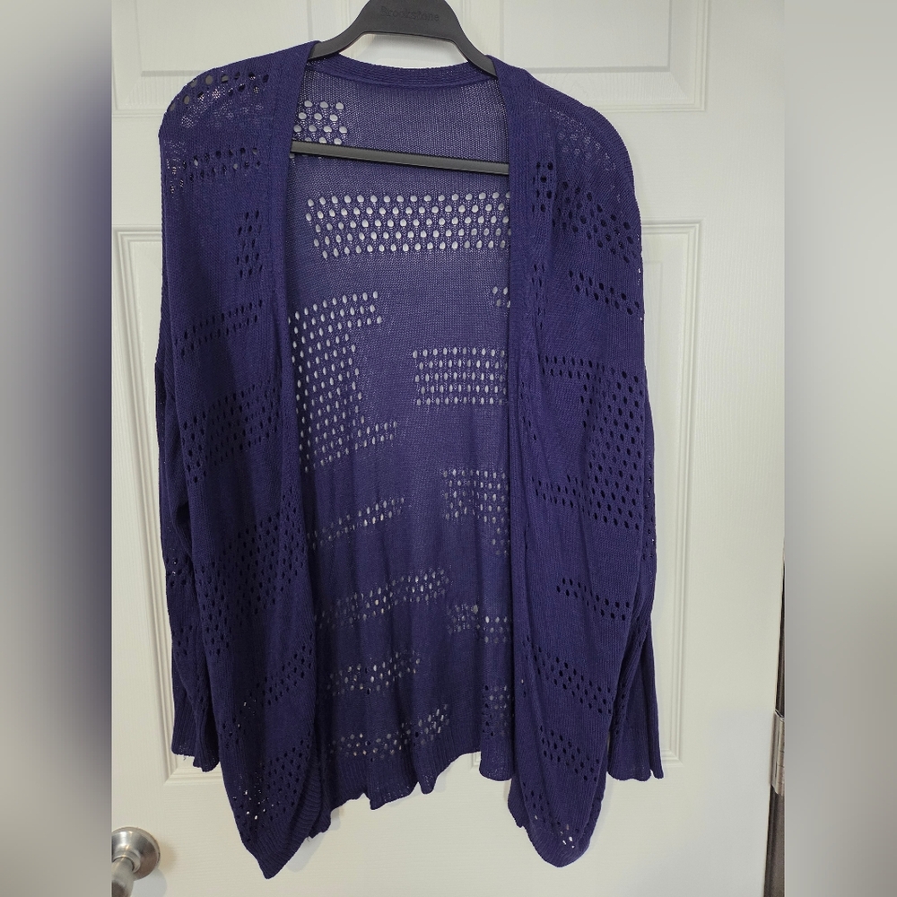 Shein Curve Blue Cardigan
